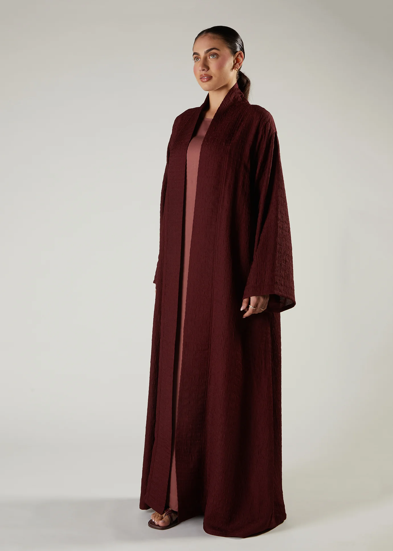 Textured Plum Kimono