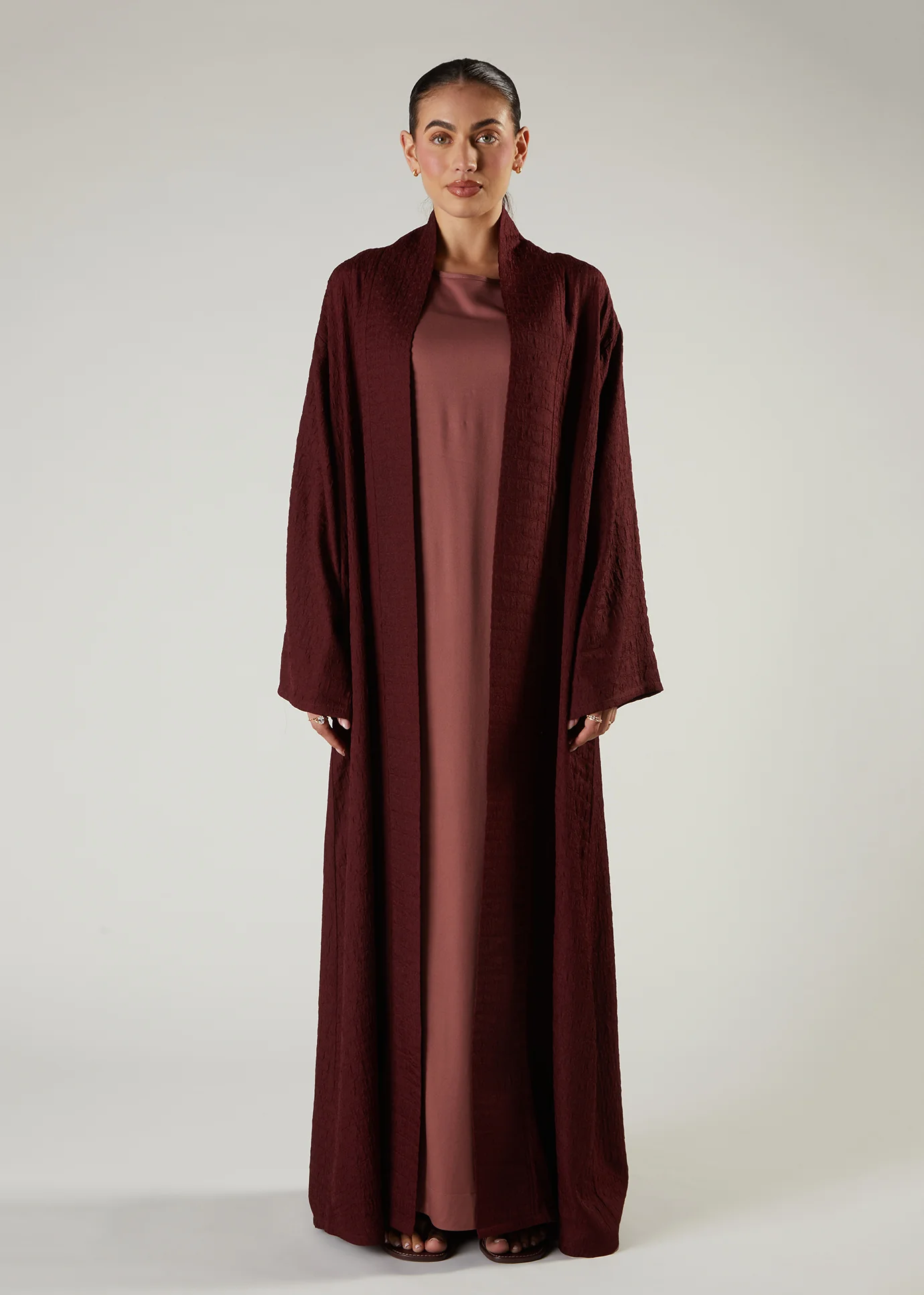 Textured Plum Kimono - Image 3
