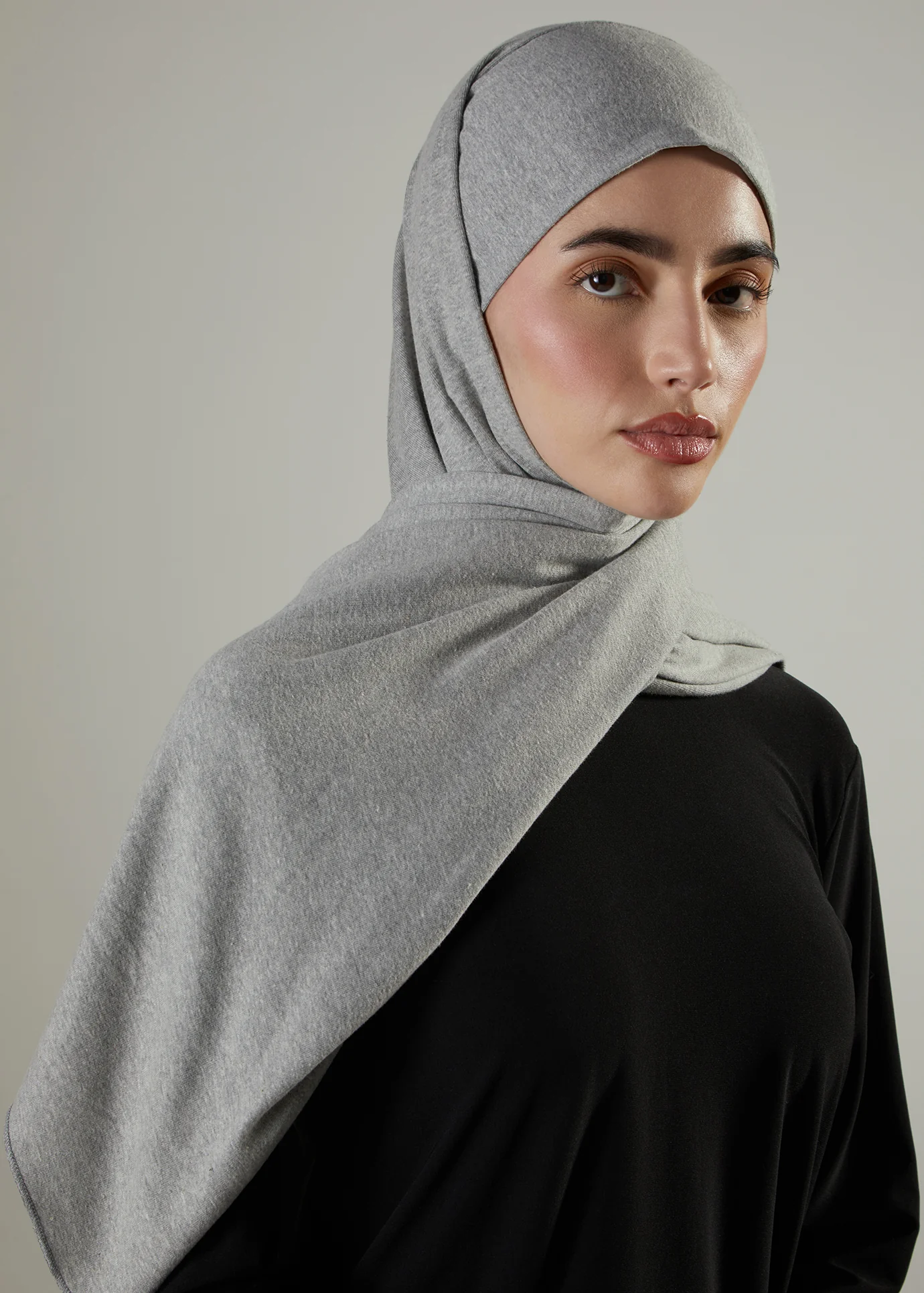 Tie Back Hijab Grey - Image 2