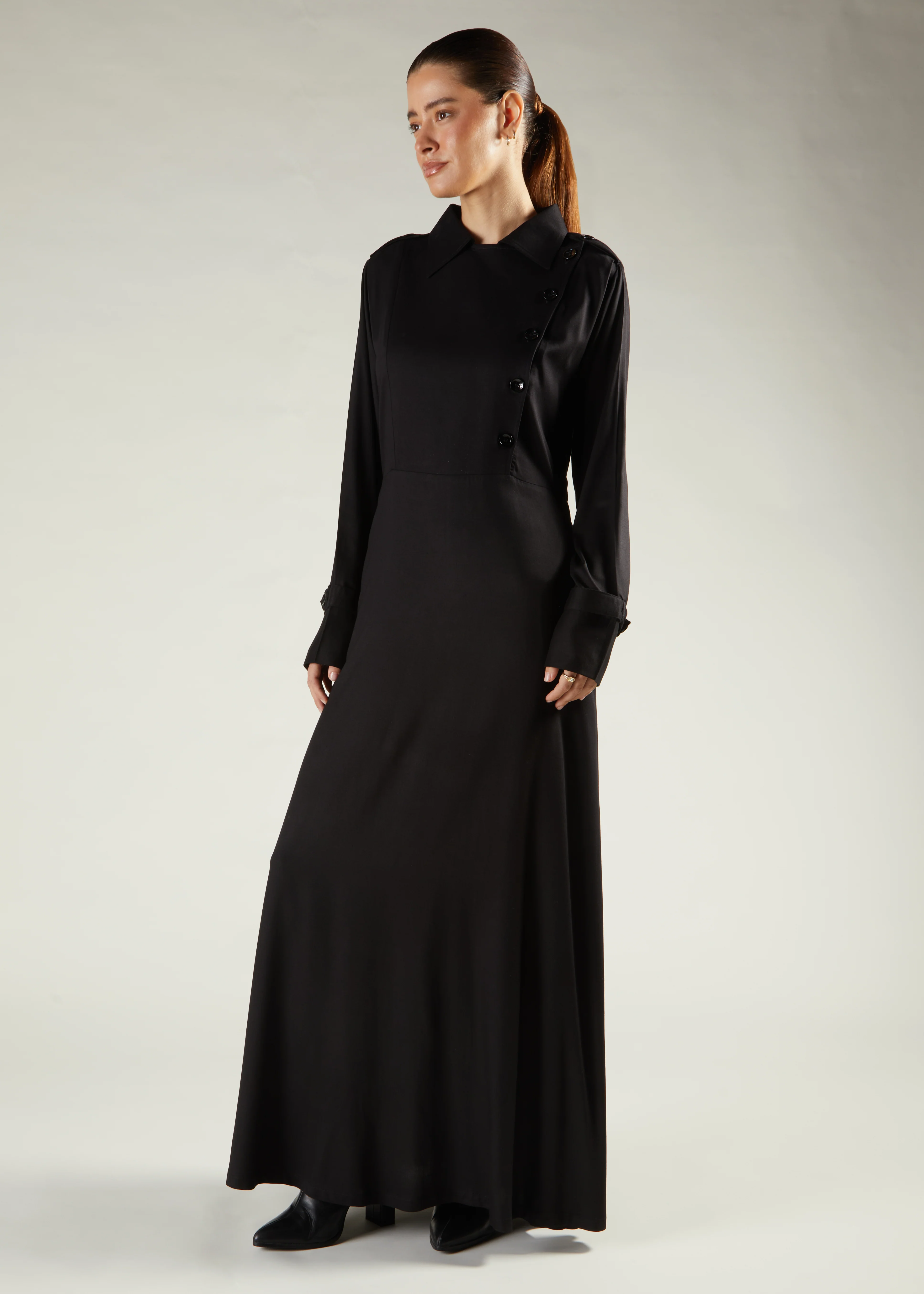 Trench Abaya Black - Image 3