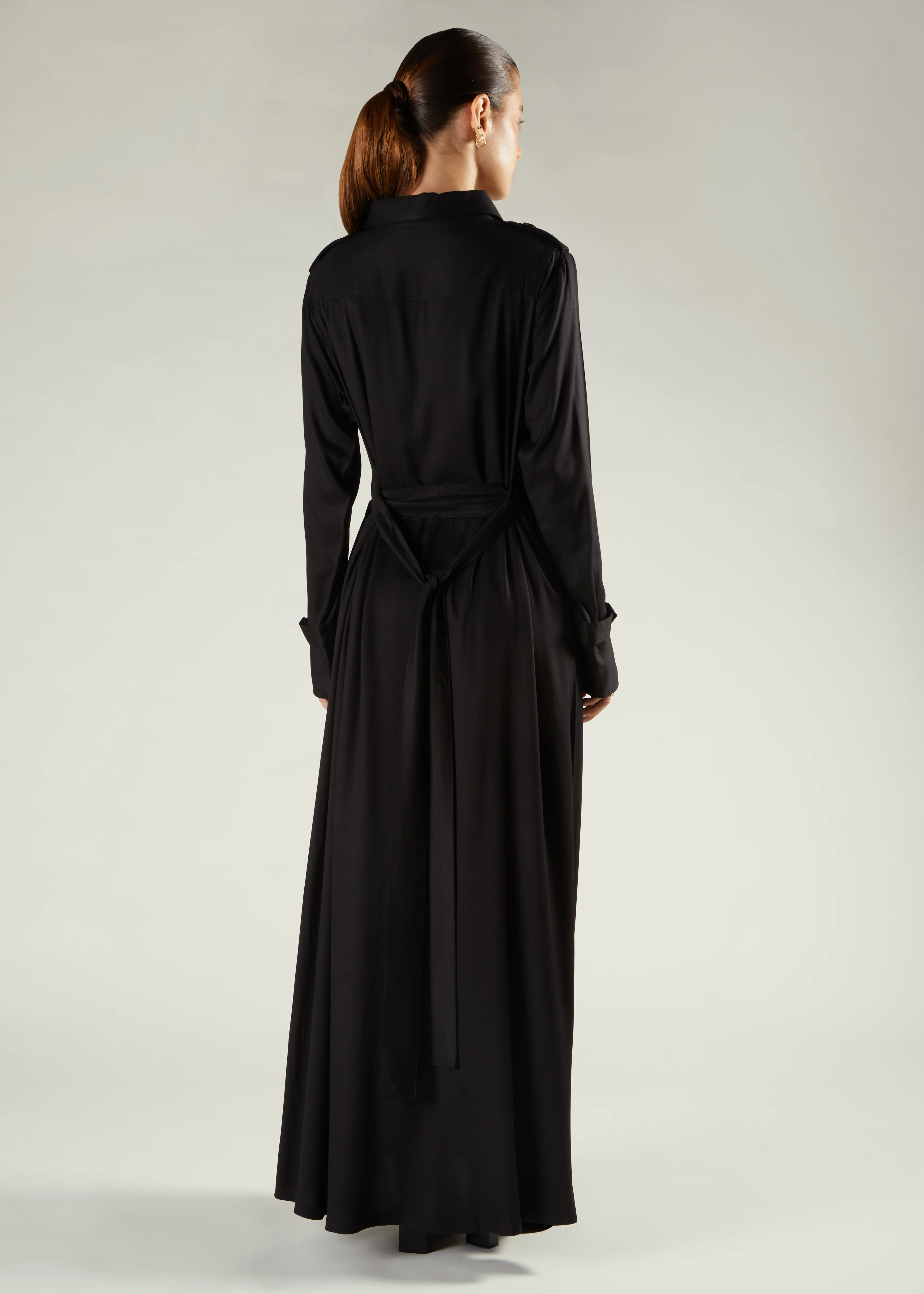 Trench Abaya Black - Image 4
