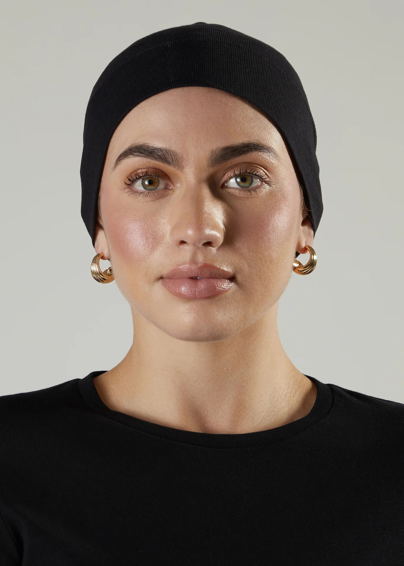 Tube Cap Black Hijab Cap - Image 2