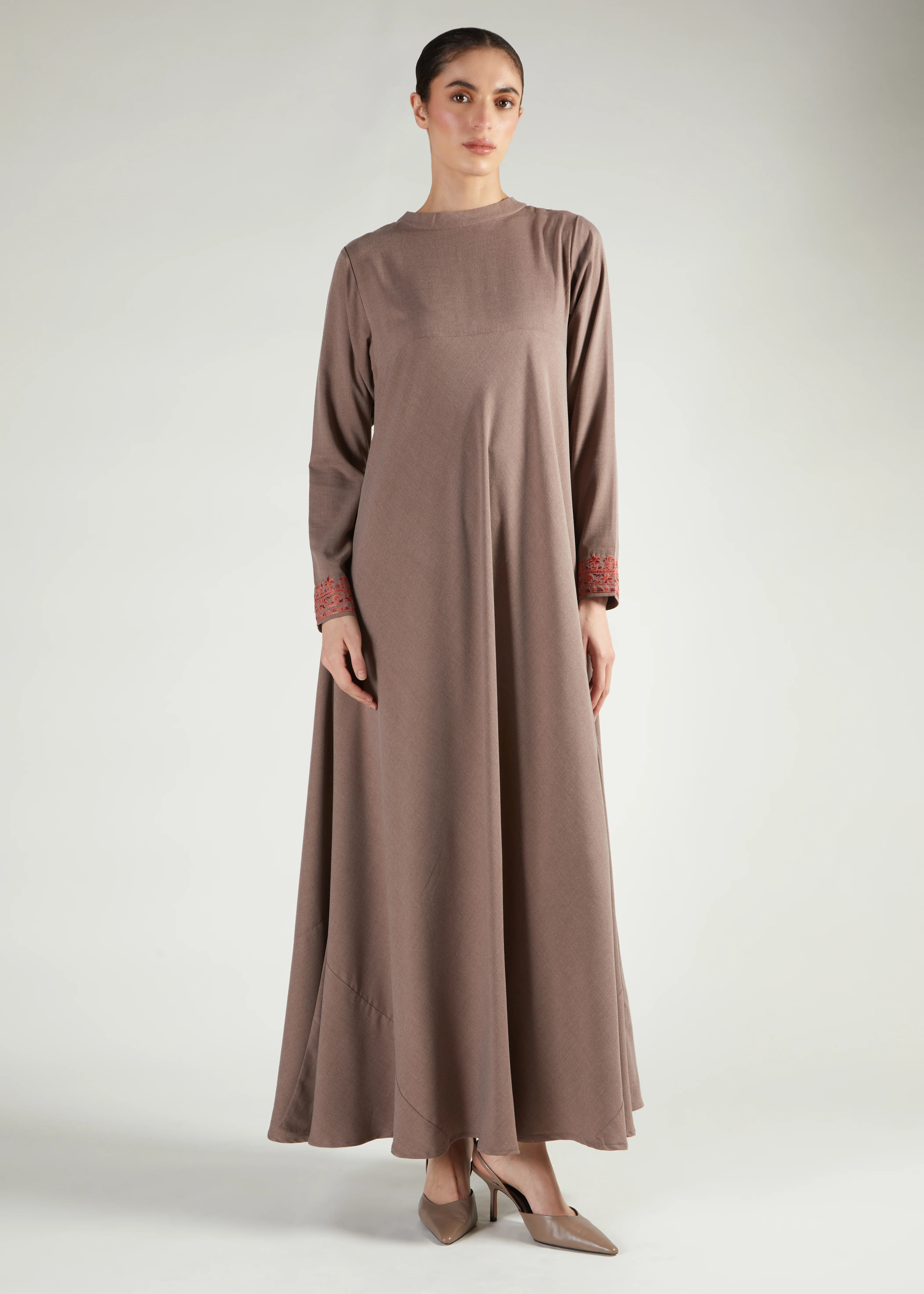 Two Tone Pampore Abaya - Image 2