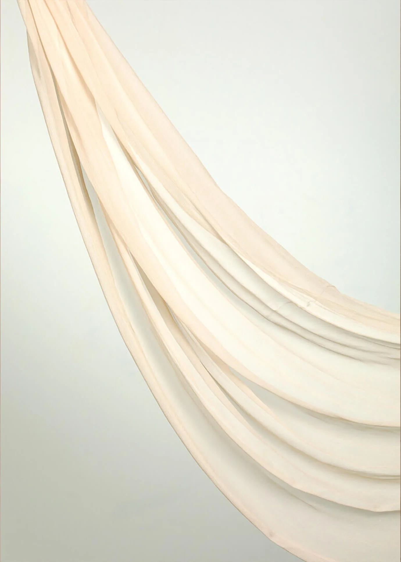 Vanilla Chiffon Silk Hijab - Image 3