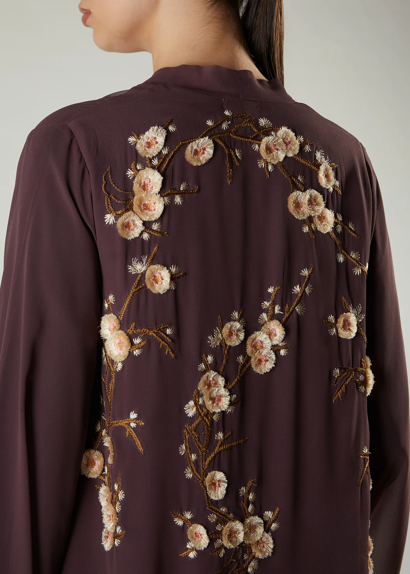 Vintage Rose Open Abaya - Image 4