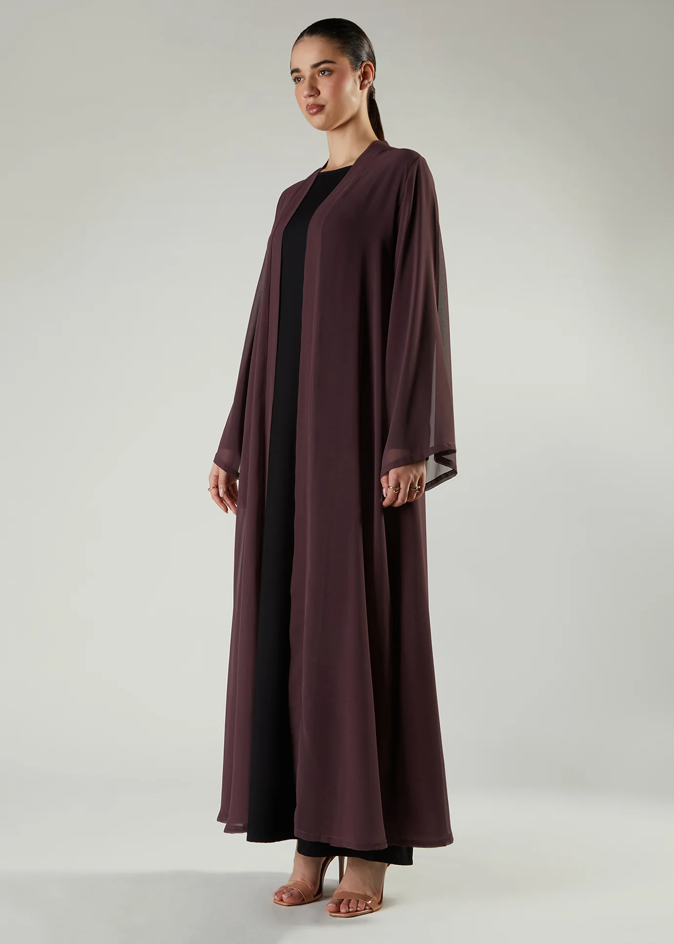 Vintage Rose Open Abaya - Image 5