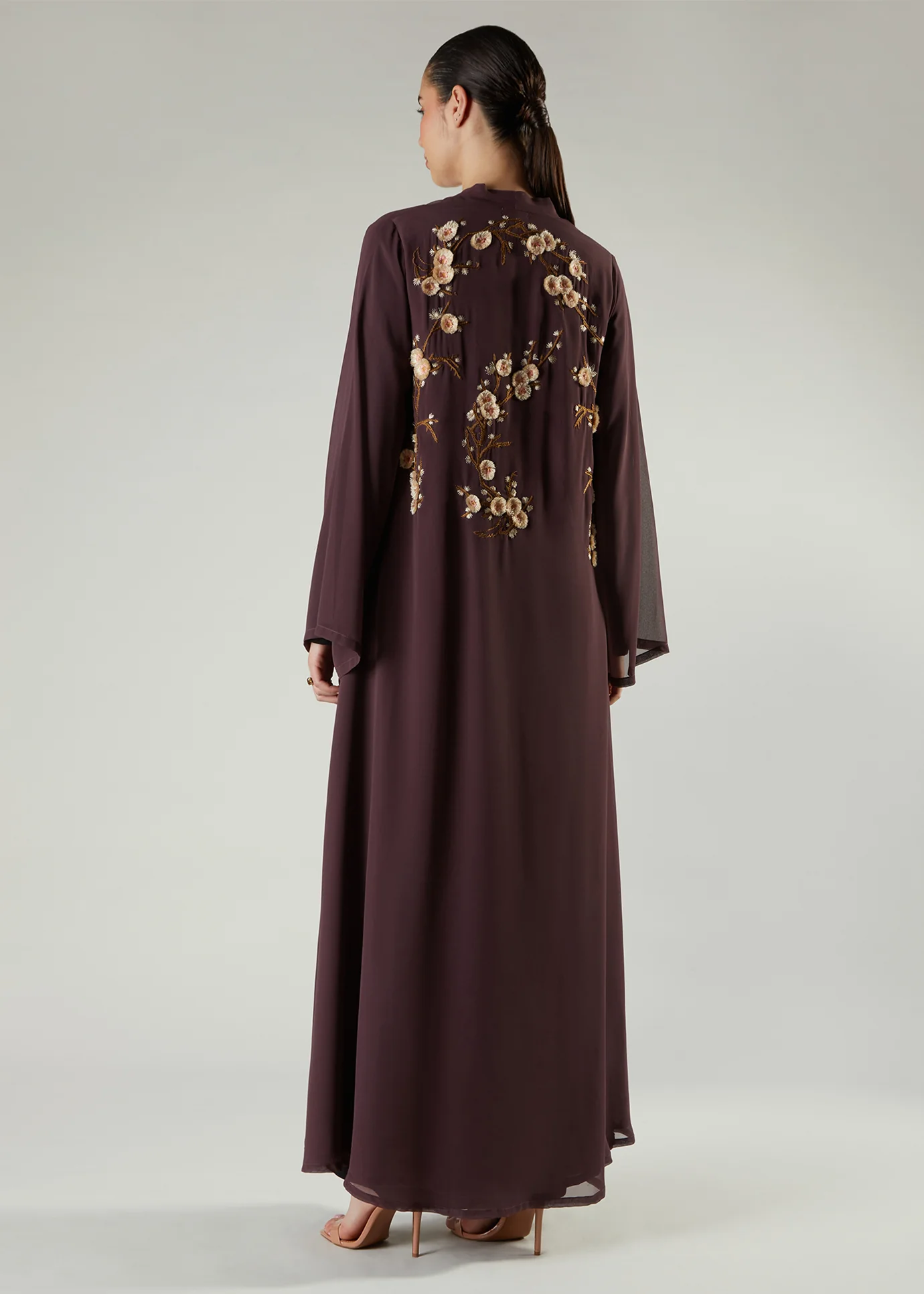 Vintage Rose Open Abaya - Image 7