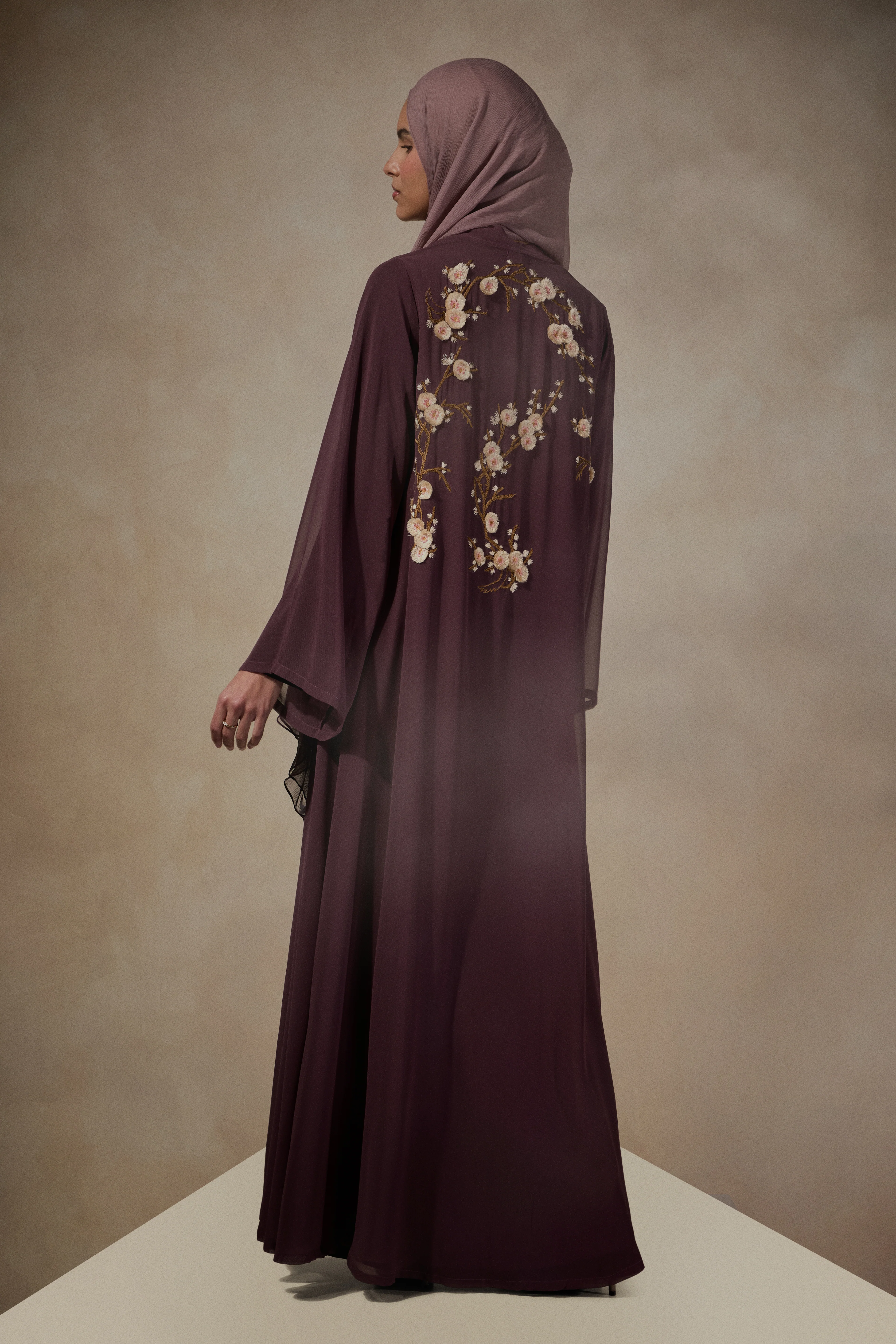 Vintage Rose Open Abaya - Image 8