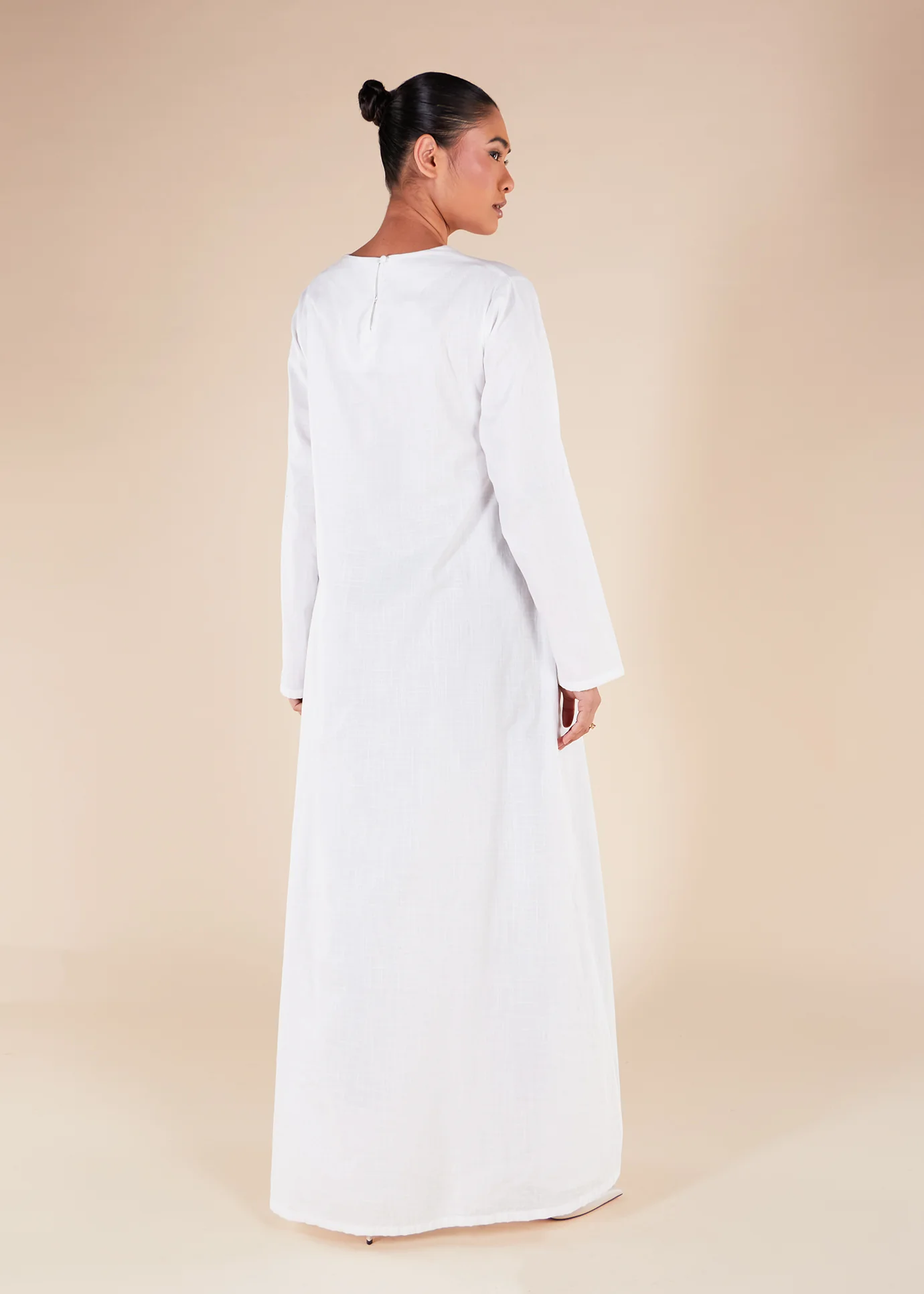 White Linen Dress - Image 4